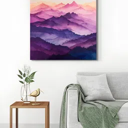 999Store Purple & Peach-Coloured 1 Piece Canvas Other Wall Paintings-7