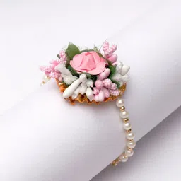 Daizy Beaded Maang Tika With Earrings & Bracelet-image-35