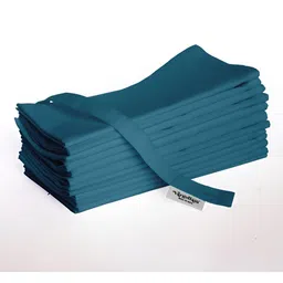 Vargottam 12 Piece Teal Blue Cotton Table Napkins-image-6