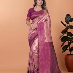 DIVASTRI Ethnic Motifs Zari Banarasi Saree-picture-32