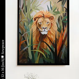 SOWPEACE Green & Orange 1 Piece Canvas Birds and Animals Wall Photographs-image-33