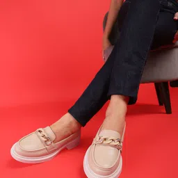 Truffle Collection PU Block Pumps-29