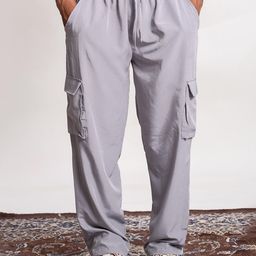 Me Craft Flex Men Relaxed Straight Leg High-Rise Cargos Trousers-image-62