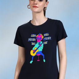 Moda Rapido Women Printed Bio Finish T-shirt-image-92
