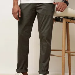 beevee Men Classic Regular Fit Mid-Rise Cotton Trousers-image-77