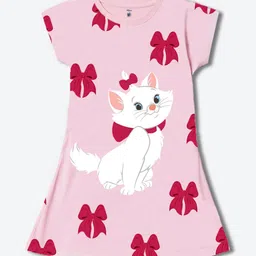 YK Disney Girls Print A-Line Dress-42