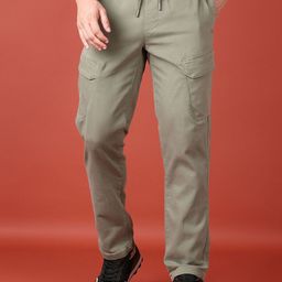 V-Mart Men Mid-Rise Cotton Cargos Trousers-image-78