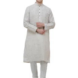Exotic India Men Pure Handspun Charkha Cotton Kurta Pajama-image-66