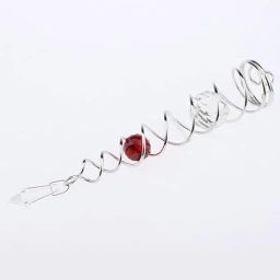 2 Glass Balls Prism and Hanging Swivel Hook| Rotating Spiral Tail Wind Stainless Steel Wind Spinner-image-1
