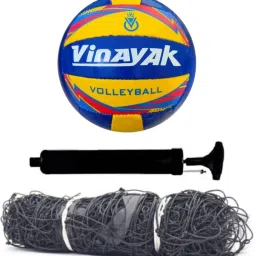 yb vinayak volleyball b with net and air pump mr12 Volleyball - Size: 4-picture-1