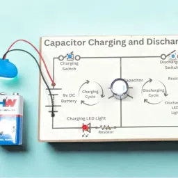 DIY Charging & Discharging Capacitor Working Model Science Project Educational Electronic Hobby Kit-10