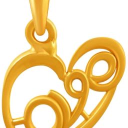 PC Chandra Jewellers Heart Shaped Love 14kt Yellow Gold Pendant-image-4