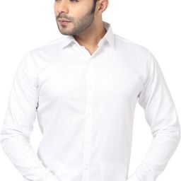 Men Slim Fit Solid Spread Collar Formal Shirt-image-82