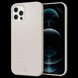 spigen Soft Silicone Back Cover for Apple iPhone 12, 12 Pro (Wireless Charging Compatible, Stone)-image-112
