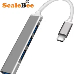 SCALEBEE 4-Port High Speed Type C USB Hub 3.0 with Aluminium Shell Compatible with MacBook, Windows, C-Type Smartphones and Other Type-C Devices USB Hub-5