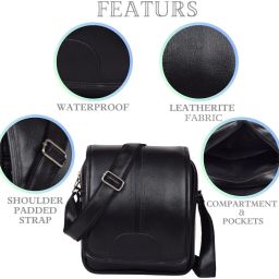 New Unique Side Bag One Side Bag For Men & Women Leatherite Bag Travel Bag Camping Kit-image-31