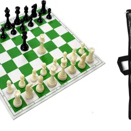 42X42cm Professional Chess Vinyl Foldable Chess Game with Solid Plastic Pieces Dart Board Game-7