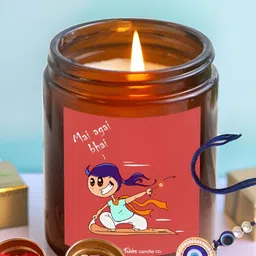Aromatic Fables Scented Candle Tilak & Elegant Rakhi Gift Set-image-32