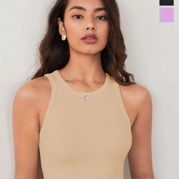 KERI PERRY Pack Of 3 Ribbed Tank Crop Top-image-90