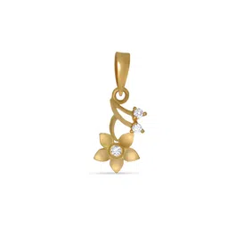 BHIMA 22K BIS Hallmark 916 Purity Yellow Gold Floral Stone Pendant-image-99