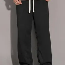 YOU FOREVER Men Original High-Rise Cotton Baggy Fit Trousers-picture-8