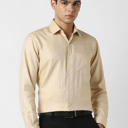 Van Heusen Textured Spread Collar Pure Cotton Formal Shirt-image-47