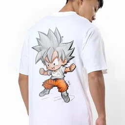 ANGERHOOD Graphic Goku Printed Drop-Shoulder Sleeves Oversized Cotton T-shirt-picture-19