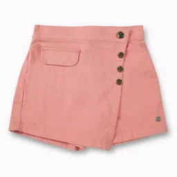 Gini and Jony Girls Pure Cotton Above-Knee Elasticated Skorts-image-49