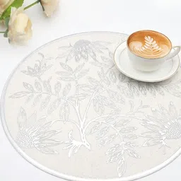 LooMantha 6 Pcs White Plastic Embellished Table Placemats-image-80