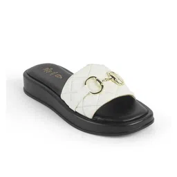 Tresmode Women Textured Open Toe Flats-18