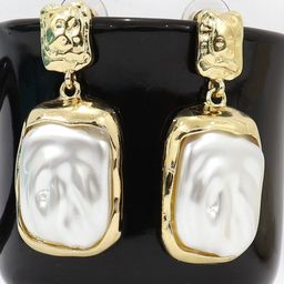 FIMBUL Gold Plated Square Antique Drop Earrings-50