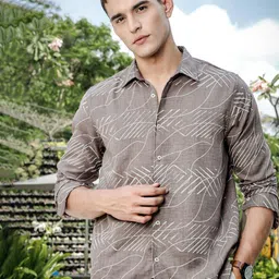 Thomas Scott Men Smart Slim Fit Opaque Printed Casual Shirt-image-66