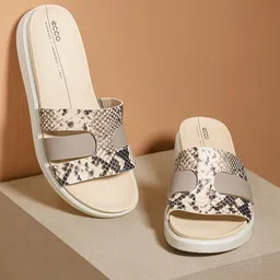 ECCO Textured Open Toe Flats-picture-46