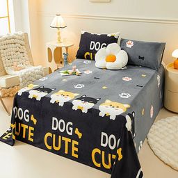 JC HOME Black & White Typography 150 TC King Bedsheet with 2 Pillow Covers-image-43