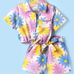 CrayonFlakes Girls Printed Top with Shorts-picture-30