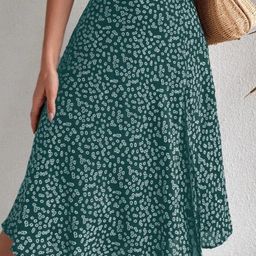 KPOPPrinted A-Line Knee Length Skirt-image-31