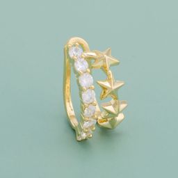 Kushal's Fashion Jewellery Gold-Plated Classic Zircon Studded Studs-image-9