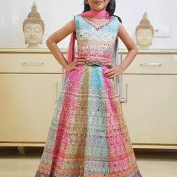 JAY NAGNATH FAB Multi Art Silk Lehenga Choli-picture-42