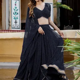 ODETTE Printed Semi-Stitched Lehenga & Unstitched Blouse With Dupatta-39