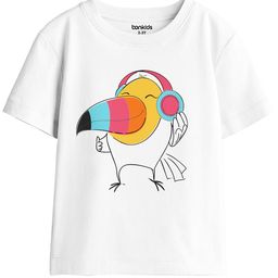 BonOrganik Girls Graphic Printed Round Neck Cotton Oversized T-shirt-image-8