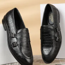 Teakwood Leathers Men Textured Leather Loafers-picture-35