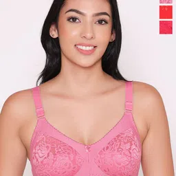 INKURV Pack Of 3 Solid Bra Full Coverage-image-98