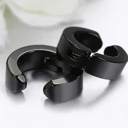 Teeragaj Unisex Stainless Steel Circular Hoop Earrings-picture-12