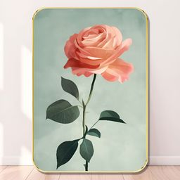 Myntra Elegant Homes Green & Orange Blush Rose Wooden Wall Art-image-7