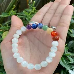 VIBESLE Unisex Crystals Ceramic Elasticated Bracelet-image-46