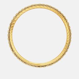 Anouk Set Of 8 Gold Plated & white stone- stone studded Square- shaped classic bangles image 5