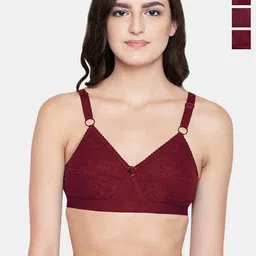 Bodycare Floral Bra Full Coverage Lightly Padded T-Shirt Bra Pack of 3-picture-14