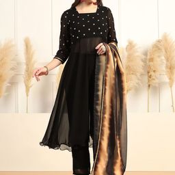 BAESD Women Floral Embroidered Regular Kurta with Trousers & With Dupatta-image-27