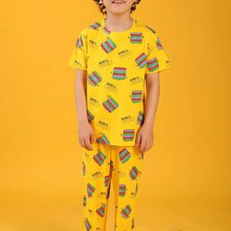 YK Boys Printed Pure Cotton Night suit-picture-25