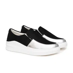 PLANET WALK Women Colourblocked Suede Slip-On Sneakers-18